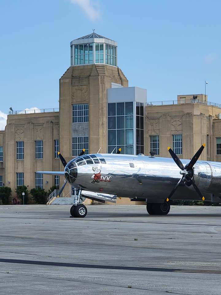 plane on runway at New Orleans Lakefront Airport